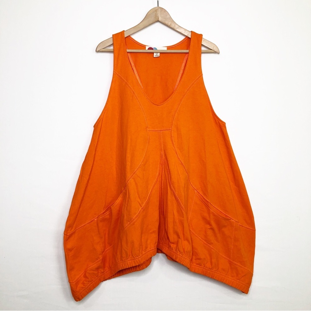 Free People large Beach Cory orange tunic top - Picture 9 of 13